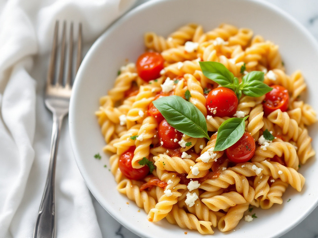 Baked Feta Pasta with Cherry Tomatoes